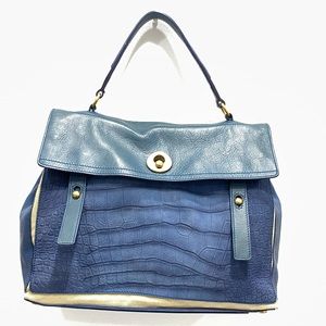 SAINT LAURENT YSL MUSE TWO Tri Color Embossed